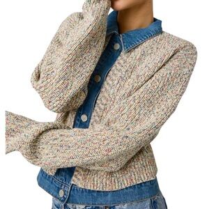 BLANK NYC Trucker Happy Place Sweater Jacket  Women’s S